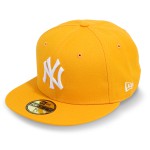 Бейсболка New York Yankees Basic (gold/white) 59FIFTY