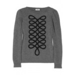 Moschino Cheap and Chic | Appliquéd knitted sweater | NET-A-PORTER.COM