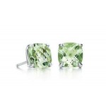 Green quartz earring