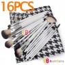 Набор кистей 16 PCS Makeup Eyeshadow Brushes Set Black White Case - BuyinCoins.com