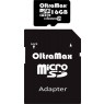 OltraMax Micro SDHC 16Гб Class4+адаптер