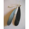 Leaf shadow earrings (Oxidized black)